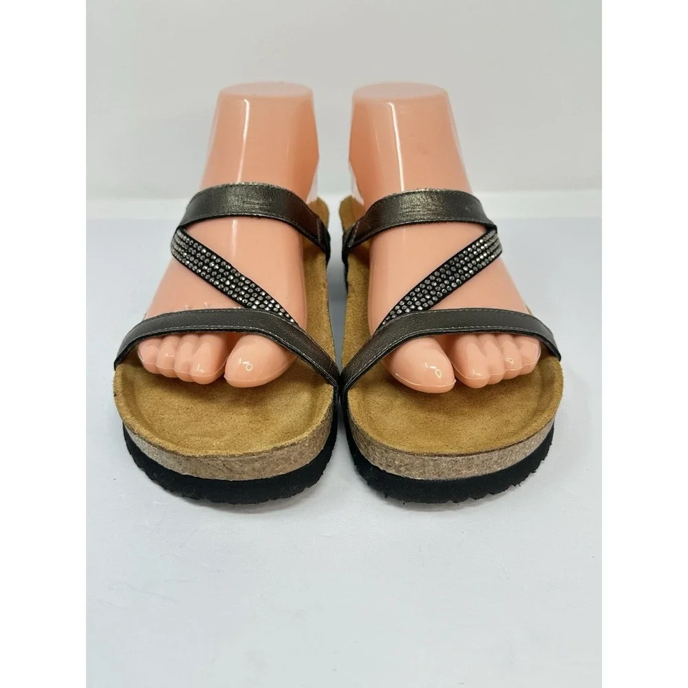 Naot Hawaii Women's Sandals Size EU 40 US 9 Metallic Rhinestone Slide NWOB